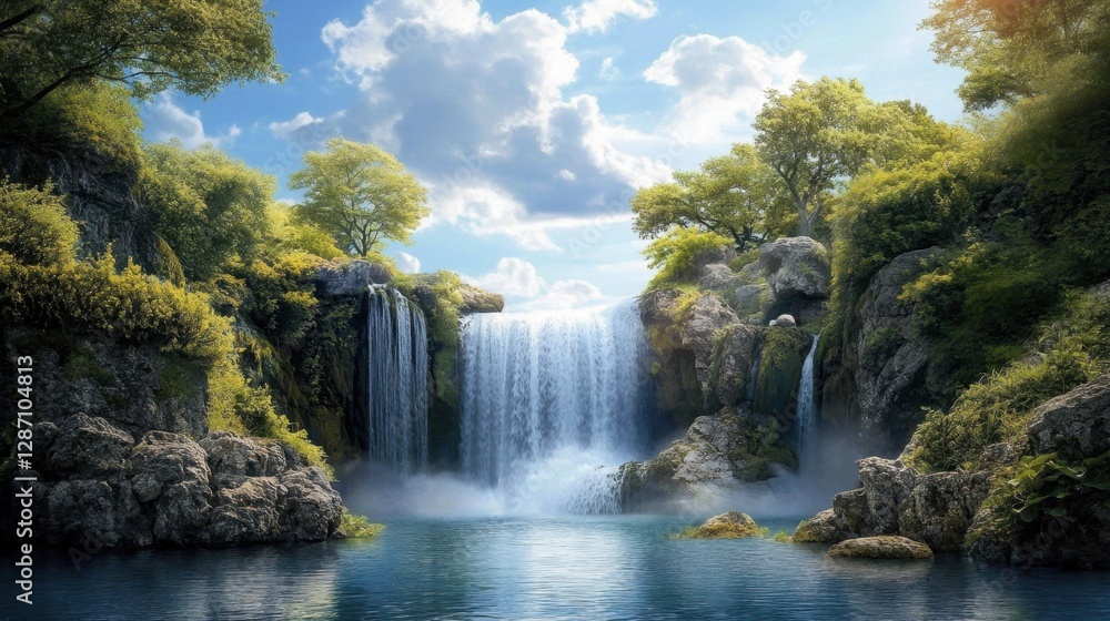 Obraz premium Waterfall landscape nature scenery
