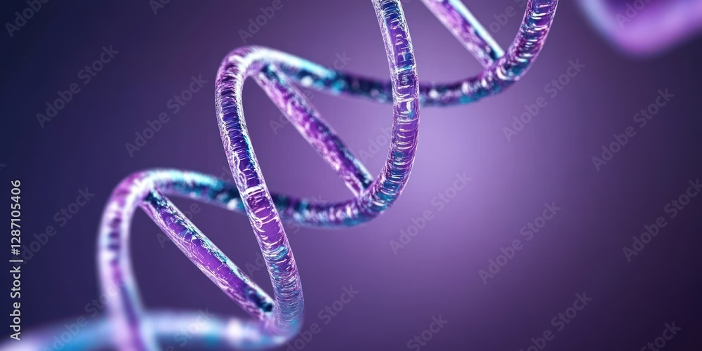 Intricate DNA structure illuminates with a glowing effect creating a stunning backdrop ideal for banners and copy space. The vibrant colors enhance visibility and creativity in design projects Intricate DNA structure illuminates with a glowing effect creating a stunning backdrop ideal for banners and copy space. The vibrant colors enhance visibility and creativity in design projects