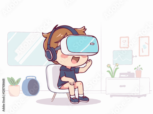 Immersive Virtual Reality Simulation Scene