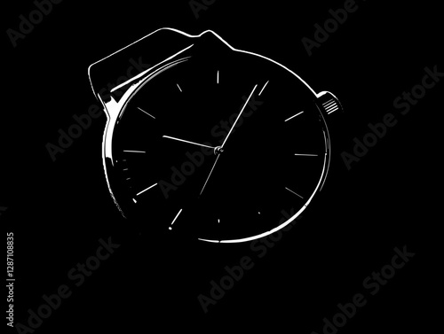Sleek Minimalist Black Watch - Modern Timepiece