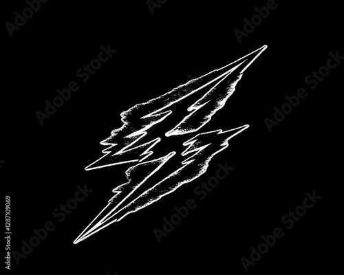 Abstract Lightning Bolt Graphic Design