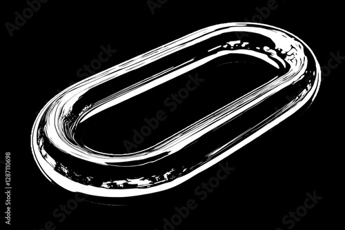 Elegant Polished Metal Oval Handle Design