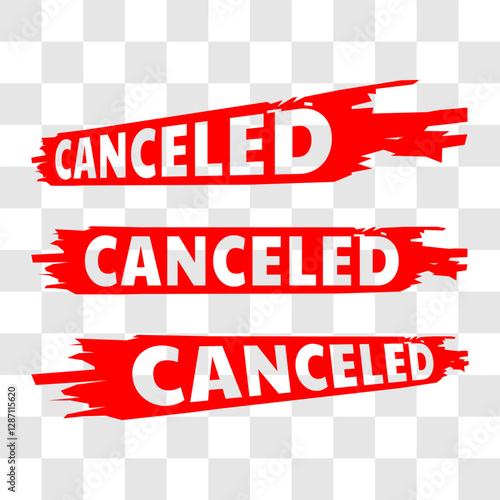 red canceled text stamp