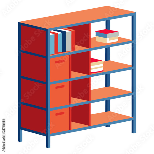 "Modular Shelving Furniture Vector Illustration - White Background Clipart & Line Art Designs", "Stylish modular shelving vector illustrations for creative projects and digital downloads."