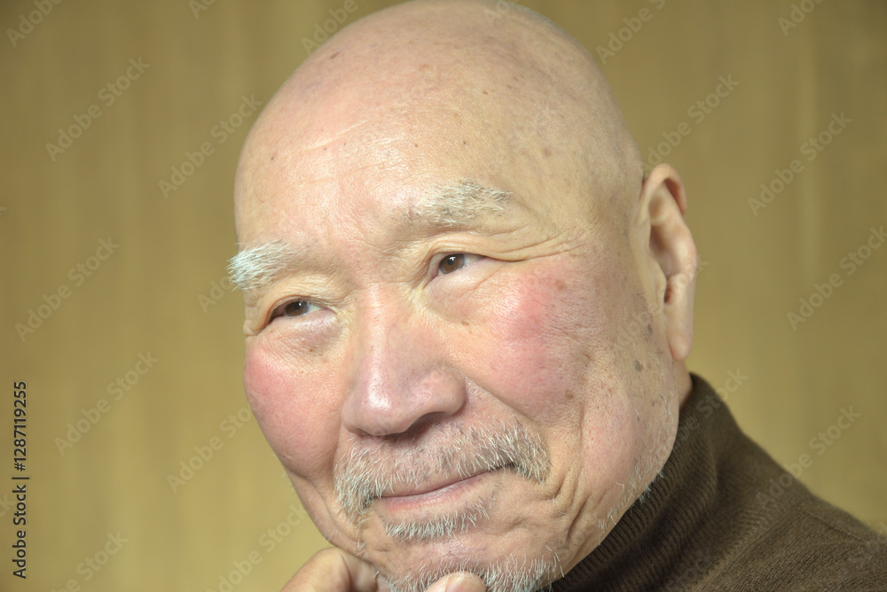 Obraz premium 髭面の老人の笑顔
