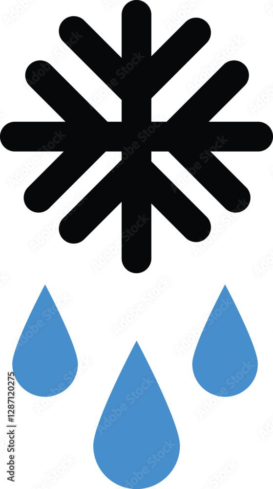 Obraz premium defrost icon. sign illustration on white background. flat design. in trendy style. eps 