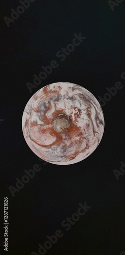 Obraz na płótnie Artistically rendered Mars planet with atmosphere somewhere in space. Elements of vertical 3D rendered illustration were furnished by NASA. w salonie