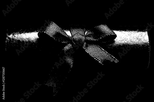 Elegant Black Gift Roll with Ribbon