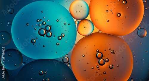 Wallpaper Mural High-resolution macro shot of colorful oil bubbles floating in liquid Torontodigital.ca