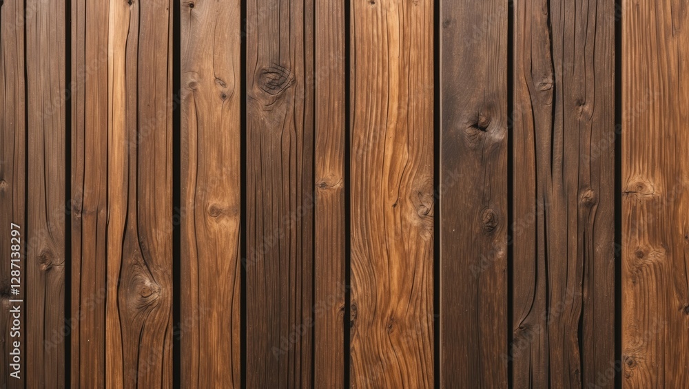 Natural Wooden Fence Planks in Brown Tones with Textured Grain for Rustic Background and Design Elements Natural Wooden Fence Planks in Brown Tones with Textured Grain for Rustic Background and Design Elements