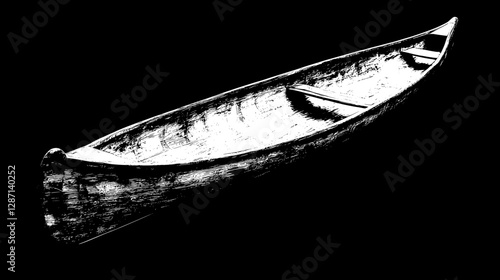 Vintage Wooden Canoe - Timeless Watercraft