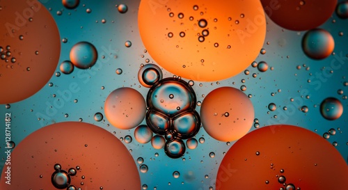 Wallpaper Mural High-resolution macro shot of colorful oil bubbles floating in liquid Torontodigital.ca