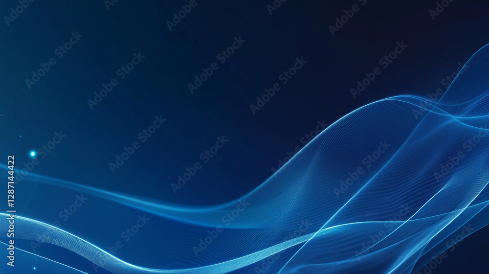 Futuristic Blue Wave Background with Glowing Light Effects Futuristic Blue Wave Background with Glowing Light Effects