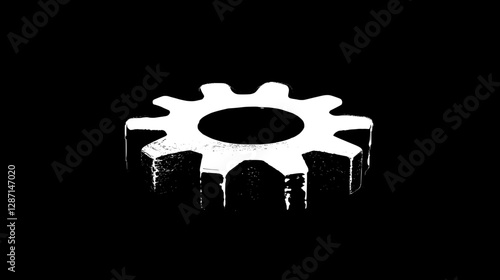 Detailed Close-up of a Gear