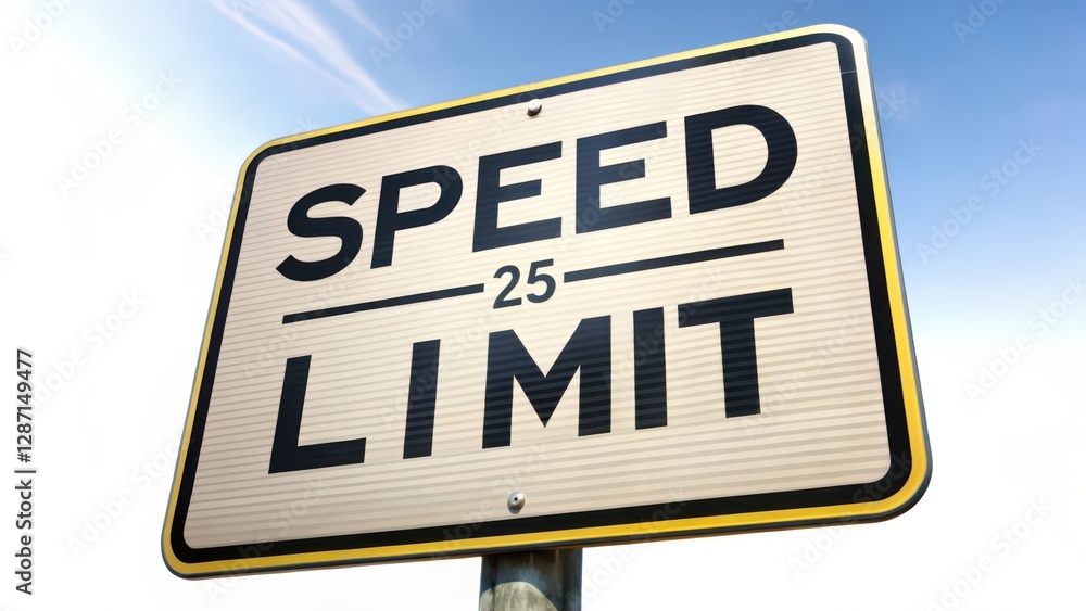 Obraz premium Speed Limit 25 Sign