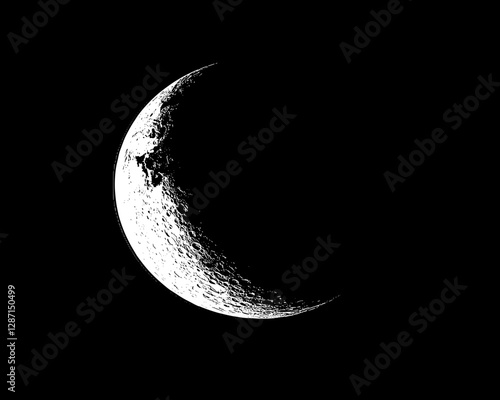 Detailed Moon Surface in High Resolution