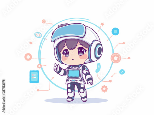 Futuristic Technology Concept in Abstract Vector Design