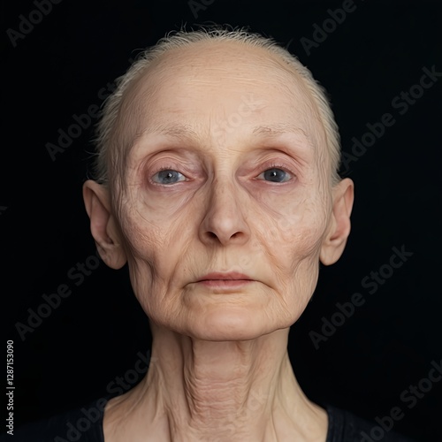 Portrait of a 25-Year-Old Woman with Significant Volume Loss and Aged Appearance
