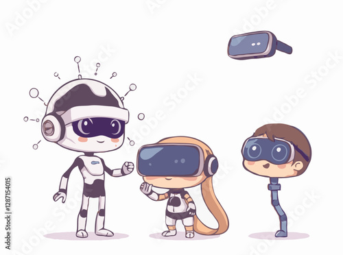 Artificial Intelligence and Virtual Reality Technology Graphic