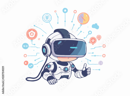 Artificial Intelligence and Virtual Reality Technology Graphic