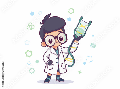 Biotechnology and Genetics Science Vector Concept