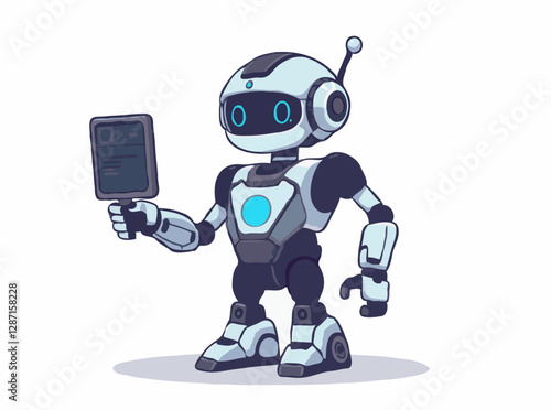 Robotic Automation in Modern Technology Vector Design