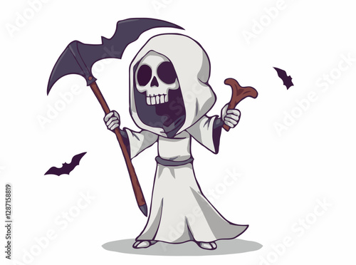 Macabre Grim Reaper Vector Art for Halloween Themes