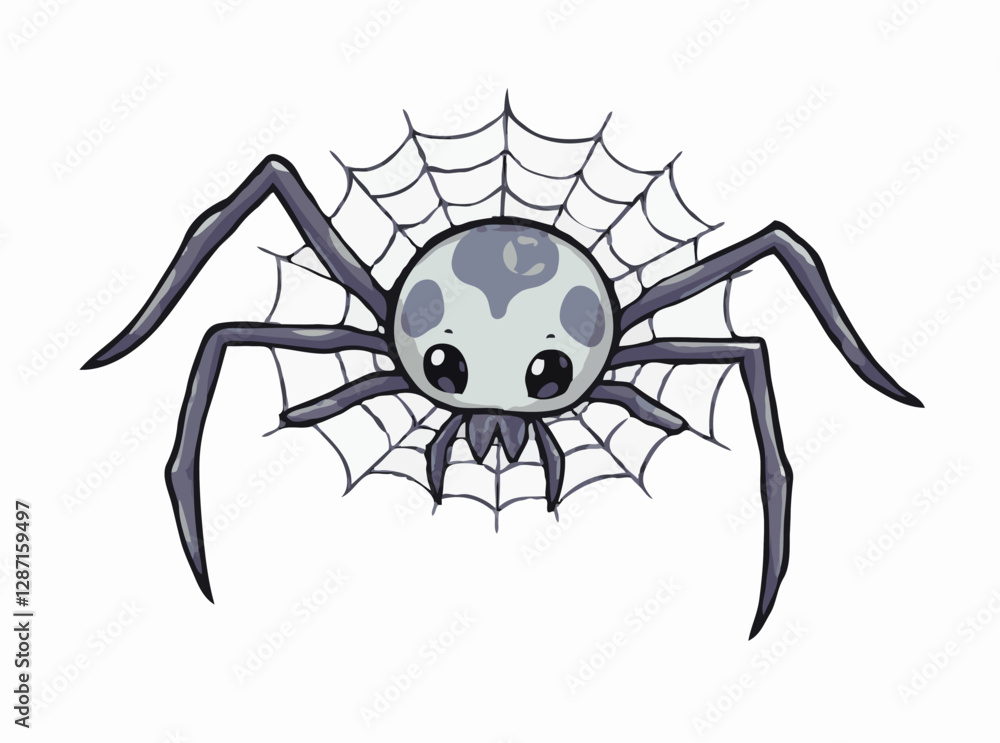 Obraz premium Chilling Spider Web Design Element in Vector Format