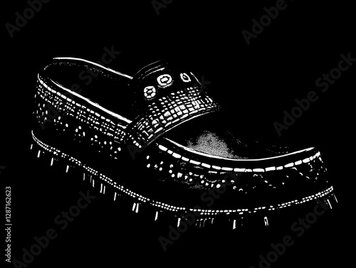 Intricate Beaded Loafer: A Masterpiece of Artisan Design