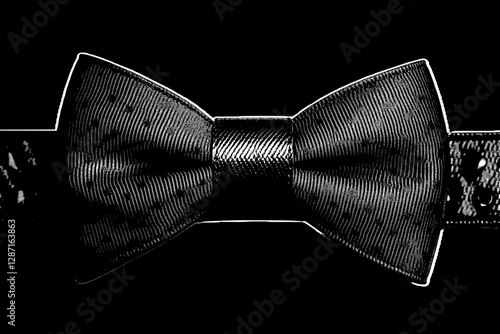 Sleek Black Bow Tie - Fashionable Accessory