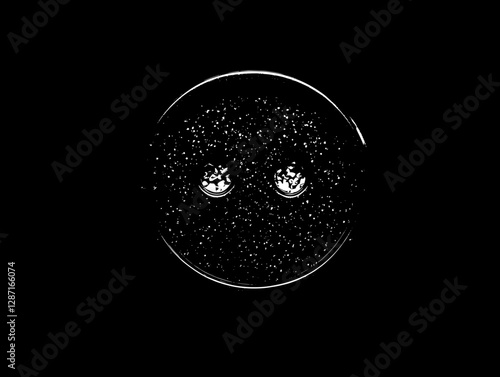 Elegant Black Button with Speckled Texture
