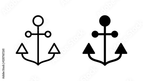 Anchor icon vector. Anchor sign and symbol. Anchor marine icon.