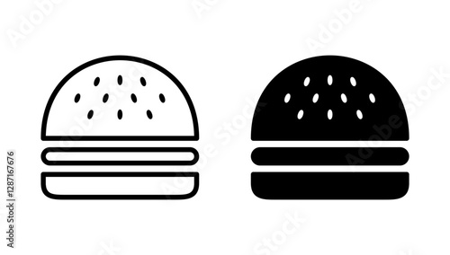Burger icon vector. burger sign and symbol. hamburger