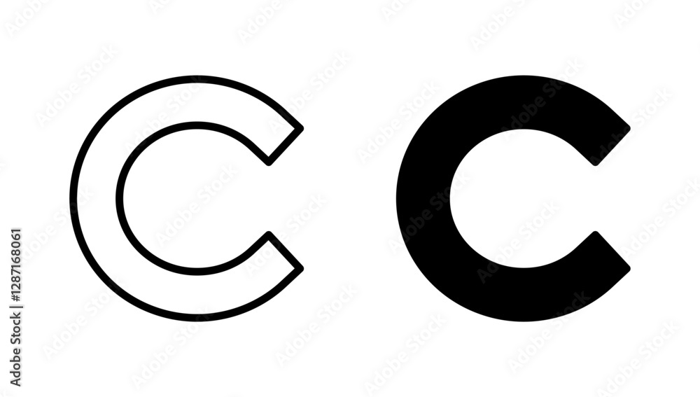 Copyright icon vector. copyright sign and symbol Copyright icon vector. copyright sign and symbol