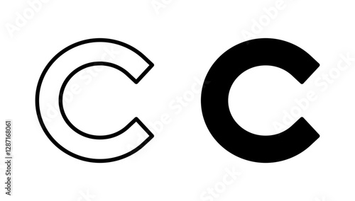 Copyright icon vector. copyright sign and symbol