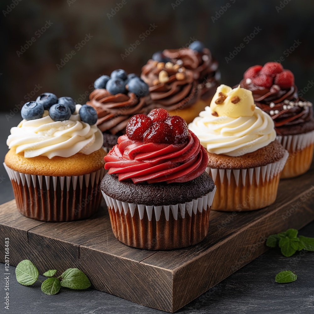 Cafe Cupcakes With Fruit on Top Cafe Cupcakes With Fruit on Top