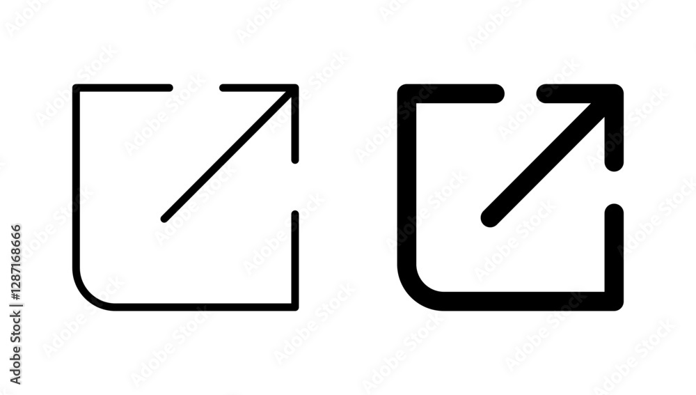 External link icon vector. link sign and symbol. hyperlink symbol External link icon vector. link sign and symbol. hyperlink symbol