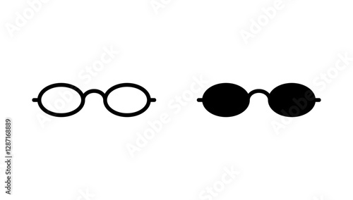 Glasses icon vector. Glasses sign and symbol