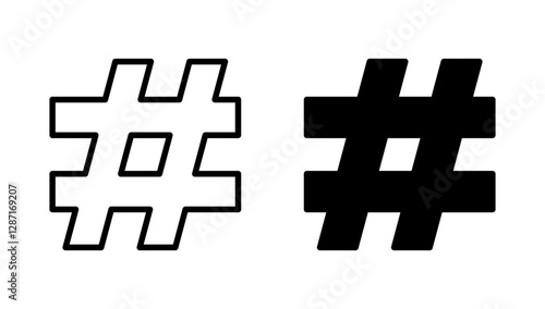 Hashtag icon vector. hashtag sign and symbol