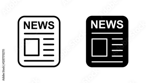 Newspaper icon vector. news paper sign and symbolign