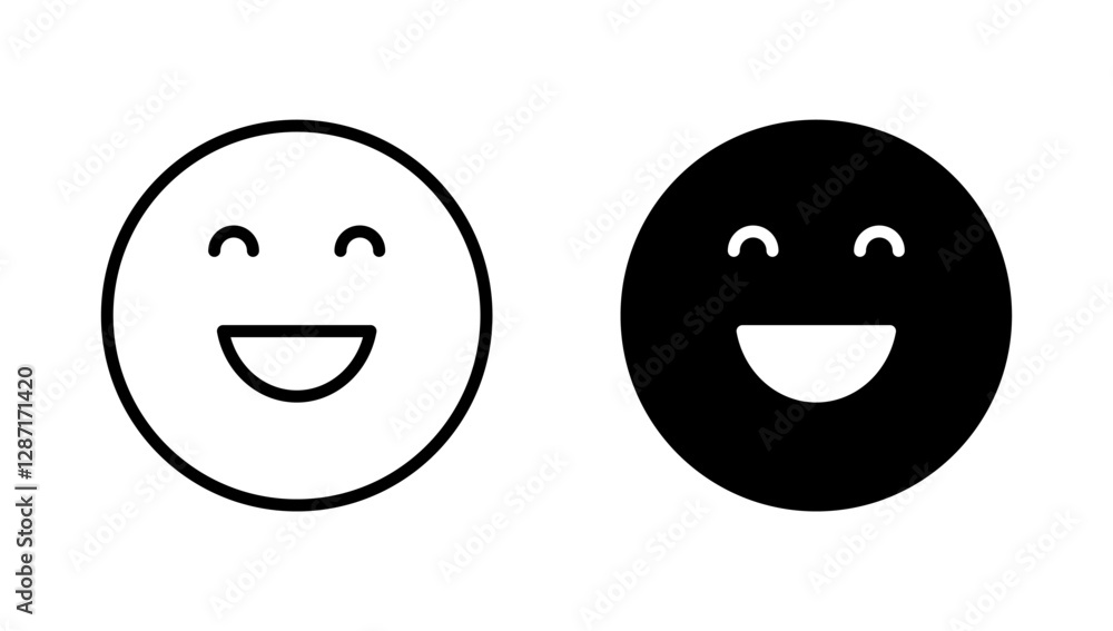 Fototapeta premium Smile icon vector. smile emoticon icon. feedback sign and symbol
