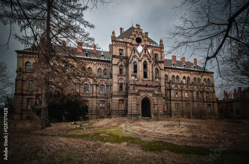 abandoned Palace in Mokrzeszów, Lower Silesia, Poland.