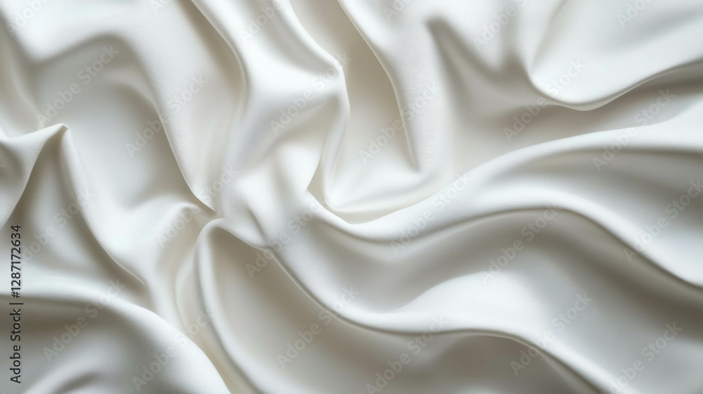 Elegant texture of white wrinkled fabric for backgrounds or artistic design Elegant texture of white wrinkled fabric for backgrounds or artistic design