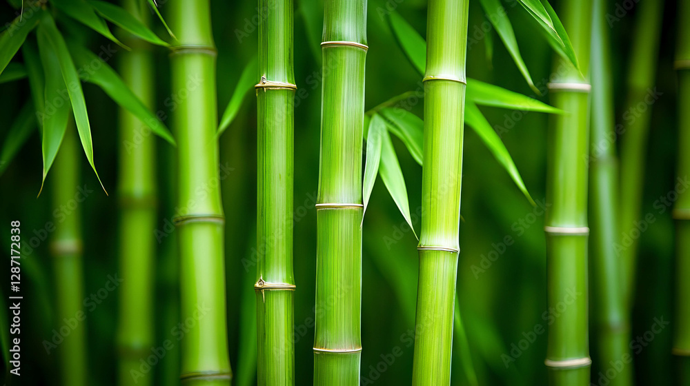 Fototapeta premium Bamboo stalks texture for nature wallpaper design