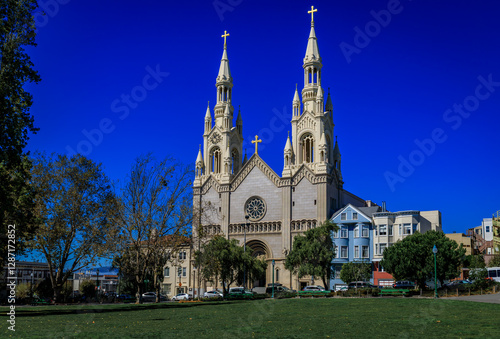 Photography San Francisco Saints Peter and Paul Church in North Beach and Washington Square