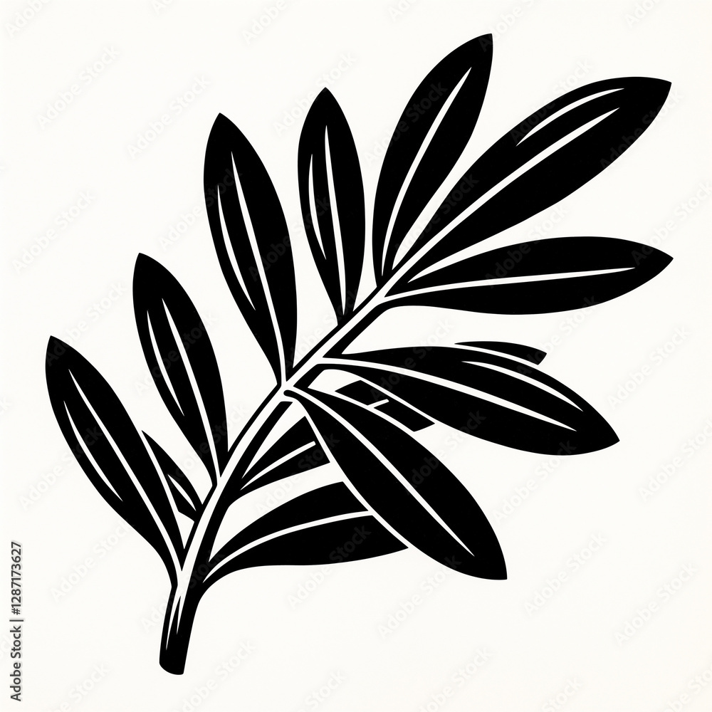 black and white leaves