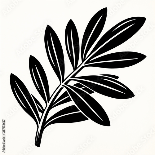 black and white leaves