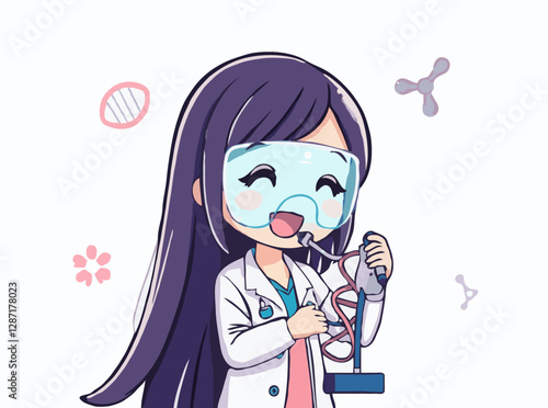 Biotechnology and Genetics Vector Illustration