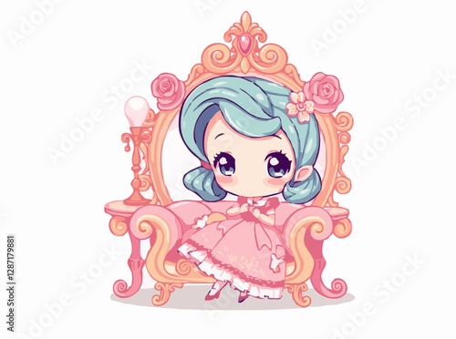 Lavish Rococo Pastel Color Wallpaper