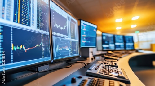 Wallpaper Mural Modern gas processing control room with high-tech monitoring systems and digital screens Torontodigital.ca